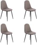 Chairs ON Set 4 scaune de bucătărie din catifea BUC 237X Gri