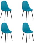 Chairs ON Set 4 scaune de bucătărie din catifea BUC 237X Turcoaz