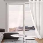 Takoy Függöny TAMINA sima, finom hálós szerkezetű anyagból 140 x 250 cm