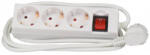 Compatibil Prelungitor 3 Prize cu Intrerupator, Model Alb, Lungime 1.5m - Cablu Prelungire 3x1.5mm 2 (PR1515)