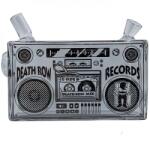 Death Row Records Pipa sticla blunt Death Row Bubbler cu apa Boom Box negru 13cm (USA)