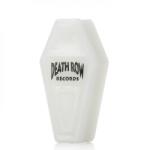 Death Row Records Pipa sticla Coffin alb 89mm - lucrata manual (USA)