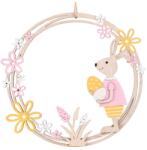  Fa Akasztó - 230 Mm, Nyuszi Koszorú, Natúr, Rózsaszín