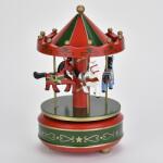  Zenélő körhinta lovas zöld-piros - kosarbolt