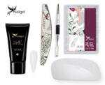  Polygel készlet MILKY WHITE géllel, kiegészítőkkel és UV lámpával