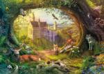 Schmidt Spiele - Puzzle Castelul de basm și magia pădurii - 1 000 piese Puzzle