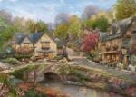 Schmidt Spiele - Puzzle Thomas Kinkade: Vara în Cobblestone Village - 2 000 piese Puzzle