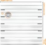 Top Profil Sistem Sipca Metalica Orizontala Pentru Gard Finisaj Lucios Alb Alpin Dublu 80 cm (22241)