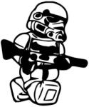 Stickify LEGO rohamosztagos Autómatrica