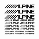 Stickify Alpine felirat szett - Szélvédő matrica
