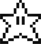 Stickify 8-bit Super Mario csillag matrica