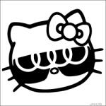 Stickify Hello Kitty Audi napszemüveg matrica