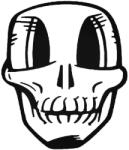 Stickify Nagy szemű koponya Autómatrica