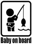 Stickify Baby on Board horgász autómatrica