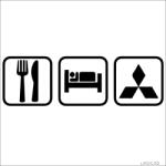 Stickify Eat Sleep Mitsubishi matrica