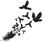 Stickify Tollból madarak Autómatrica (30 cm)