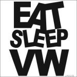 Stickify Eat Sleep VW matrica