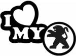 Stickify I love Peugeot matrica