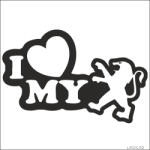 Stickify I Love My Peugeot embléma matrica