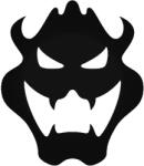 Stickify Super Mario Bowser fej matrica