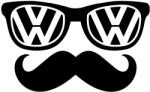 Stickify Volskwagen matrica szemüveg bajusz