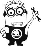 Stickify Skoda matrica Minion szerelő 1