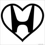Stickify Honda matrica szív