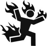 Stickify Égő szaladó ember Autómatrica