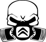 Stickify Citroen gázmaszkos koponya