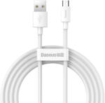 Baseus Cablu de Date Baseus Sada datových ů Simple Wistom USB to Micro 2.1A (2PCS/Set) 1.5m Alb (6953156203334)