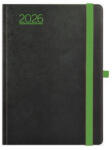 TopTimer Naptár, tervező, B6, heti, TOPTIMER, "Nero", fekete-zöld (CONKN012ZU)