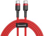 Baseus Cablu Date si Incarcare Baseus USB-C - USB-C Cafule 60W 1m Rosu