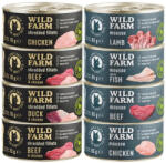 Wild Farm Mixed flavours 4x85g + 4x70g - hrană fără cereale pentru pisici
