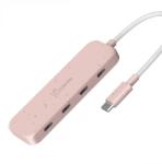 j5create Eco-Friendly USB-C to 4-Port Type-C Gen 2 Hub rózsaszín (JCH345ER-N)