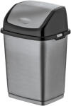 Dünya Plastik Billenőfedeles műanyag szemetes Szürke 10L (09702)