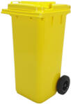  Kommunális hulladéktároló kerékkel, Sárga 120L