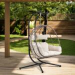 Juskys Aria rattan függő dupla fotel - bézs (51406)