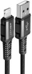ACEFAST kábel MFI USB - Lightning 1.2 m, 2.4A fekete (C1-02 black)