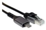 Valueline Kábel USB 3.2 USB-C - RJ45, M/M, 1m, fekete (12.99. 1165-10) (12.99.1165-10)