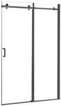 Leziter Bold görgős zuhanyajtó 130x195 cm fekete (LB130B) - pepita