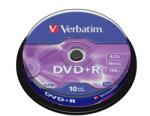 Verbatim DVD lemez Verbatim Dvd+r 4, 7 Gb 16x, 120m/n, 10 db/csomag