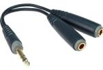 KLOTZ AYB-1 0, 2 m TRS 6, 3 mm - 2 x TRS 6, 3 mm aljzat Y elosztókábel