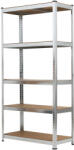 Leziter Nagy teherbírású polc 180x90x30 cm 175 kg króm (LNP18030K) - homelux