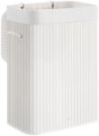 Songmics Bambusz szennyestartó kosár tetővel 72 L 40×30×60 cm fehér (LCB010W01)