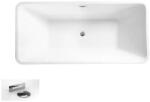 Besco Cada de baie freestanding, dreptunghiulara 160, B&W, Besco Evita WAS-160EBCZ (WAS-160EBCZ)