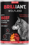 Brilliant Wolfland Monoprotein marha & sütőtök-quinoa nedves kutyaeledel (12 x 400 g) 4.8kg