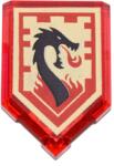 LEGO® Placă netedă 3 x 2 modificată decorată - Blazon Nexo (6133625)