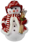 MagicHome karácsonyi dekoráció, hóember sítalppal, 30 cm (TC8090323)