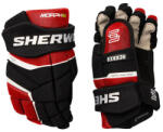 SHER-WOOD Mănuși de hochei Rekker Morph 2 Black/Red/White Junior 12 inci