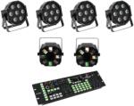 EUROLITE Set 4x LED SLS-7 HCL Floor + 2x LED FE-700 + DMX LED Color Chief Controller